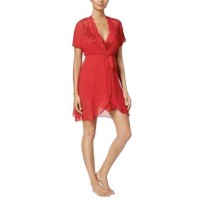 Linea Donatella Juliet Lace-Trimmed Chiffon (Wrap Red, S/M)