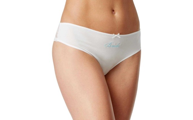  Women's Bride Sheer Lace Back Briefs