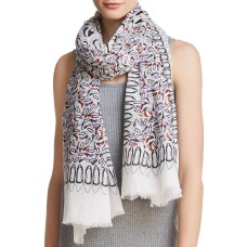 Lola Rose Shoe Print Scarf (One Size, Red)