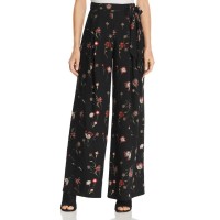 Lost + Wander Fleur Wide-Leg Pants (Black, M)