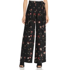 Lost + Wander Fleur Wide-Leg Pants (Black, M)