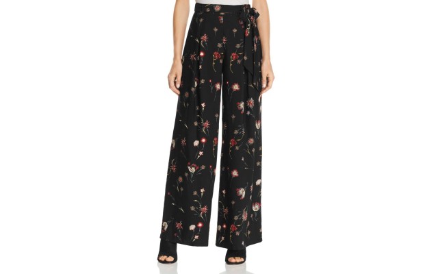  Fleur Wide-Leg Pants (Black, M)