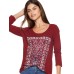  Cotton Batik-Print T-Shirt (Biking Red, S)