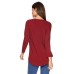  Cotton Batik-Print T-Shirt (Biking Red, S)