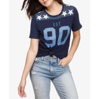 Lucky Brand Graphic-Print Football T-Shirt (Navy, XS)