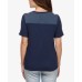  Graphic-Print Football T-Shirt (Navy, XS)