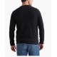 Men’s Textured V-Neck Sweater (Black, Small)