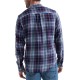  Men’s Two-Pocket Workwear Plaid Shirt (Blue Plaid, Small)