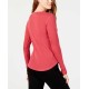 Women's Cotton Embroidered Henley Thermal Blouse Pullover Shirt Tops