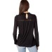  Women’s Embroidered Top (Black, L)