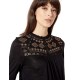  Women’s Embroidered Top (Black, L)