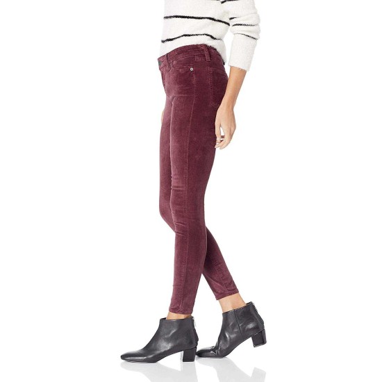  Women’s Mid Rise Ava Super Skinny Velvet Jeans