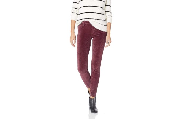  Women’s Mid Rise Ava Super Skinny Velvet Jeans
