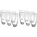  Cachet 9-Ounce Stemless Flute Glasses 12 Pack Clear