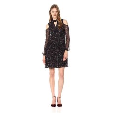 Lyssé Women's Floral Lace Cold Shoulder Dress