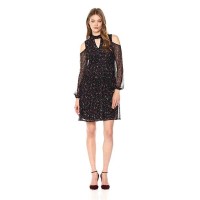 Lyssé Women's Floral Lace Cold Shoulder Dress