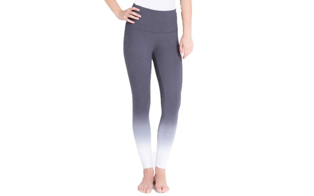  Women’s Tight Ankle Legging (Grey Dip Dye, M)