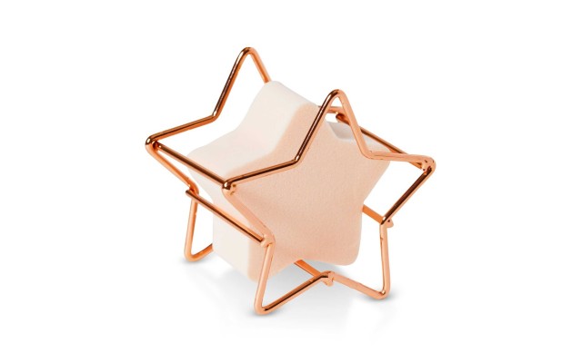 Macy’s Beauty Collection Cosmetic Star Shaped Sponge & Holder Pink