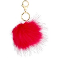 Macy’s Gold-Tone Faux Fur Ball Key Ring