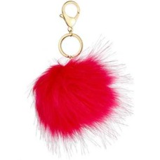 Macy’s Gold-Tone Faux Fur Ball Key Ring