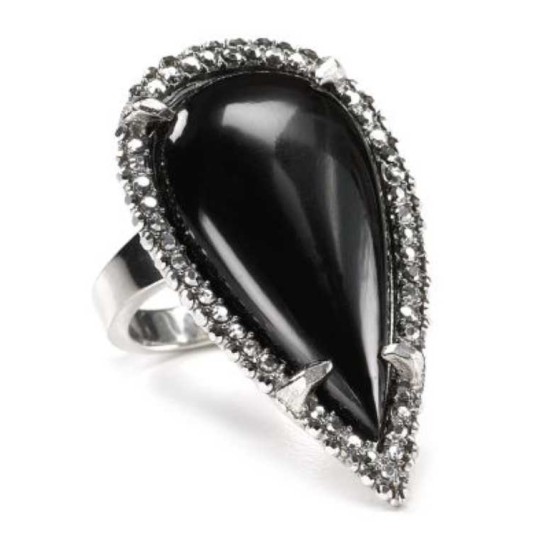 Made Her Think Smashed Talon Resin Ring (Black)