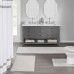 Madison Park Signature Marshmallow Quick Dry Non-Slip Absorbent Ultra Soft Bath Mat Bathroom Rugs, Contour U-Shaped, Ivory, 20X24″