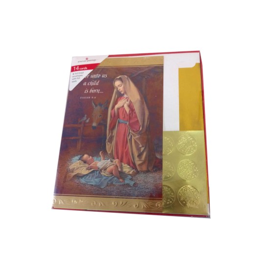 Madonna and Child Christmas Boxed Cards, 14 Count