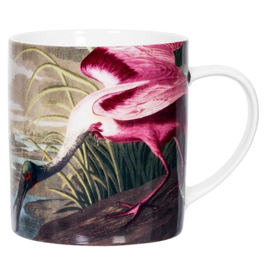 Magpie Birds Mug With A Majestic Spoonbill Print