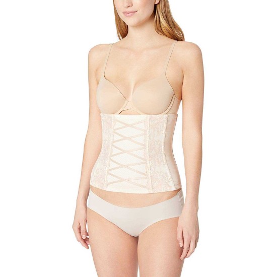  Women’s Sexy Lace Firm Control Waistnipper (Champagne Shimmer/Ivory, S)
