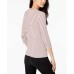  Striped Neck-Tie Top (White, XL)