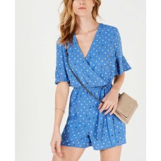 Maison Jules Women's Printed Surplice Rompers