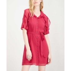 Maison Jules Women's Ruffle-Trimmed Shirt Dress