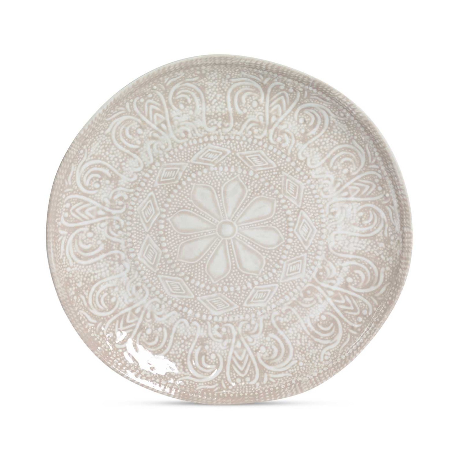 Maison Versailles Castleware Melamine Round Taupe Salad Plate