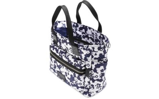  Floral Print Biker Baby Diaper Bag (Blue, One Size)