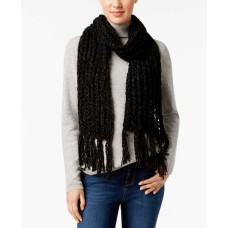 Marcus Adler Ultra-Soft Bouclé Fringe Scarf (Black)