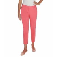 Mario Serrani Womens Comfort Stretch Fabric Slim Fit Pants (4×27, Coral Flamingo)