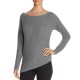  Women's Asymmetric Hem Sweaters, Gray, Large