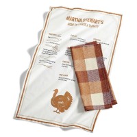 Martha Stewart Collection 2-Pc. Cotton Butcher Block Kitchen Towel Set