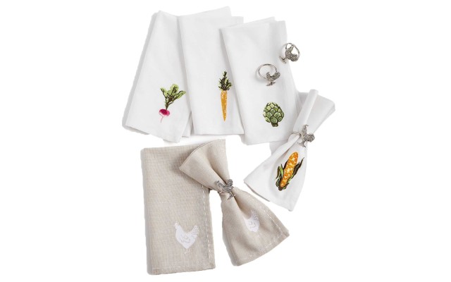  Collection Chicken Napkin Rings Set of 4 (Silver )