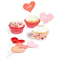 Martha Stewart Collection Heart Cupcake Liners Toppers