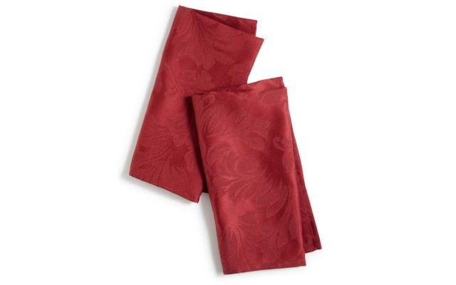  Collection Leaf Napkins Set of 2, Burgundy