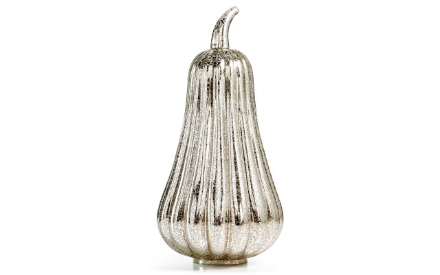  Led Tall Glass Pumpkin