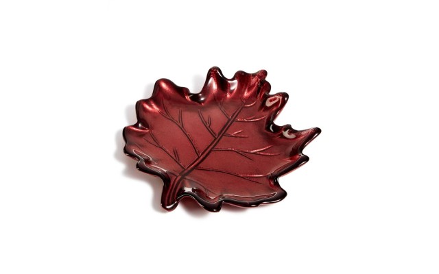  Collection Red Leaf Appetizer Plate