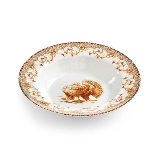  Collection Sepia Turkey Dinner Bowl, Brown