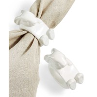 Martha Stewart Collection Set of 2 Figural Bunny Napkin Rings