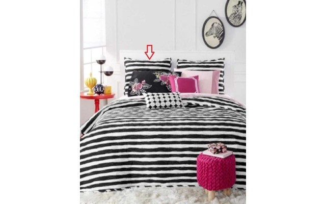 Martha Stewart Collection Whim Black Different Strokes Standard Sham