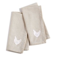 Martha Stewart Farmhouse Table Linens Collection Set of 2 (Cream)