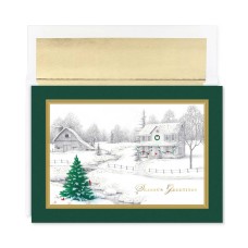 Masterpiece Studios Holiday Collection 16 Cards /16 Foil Lined Envelopes (Winter Scene)