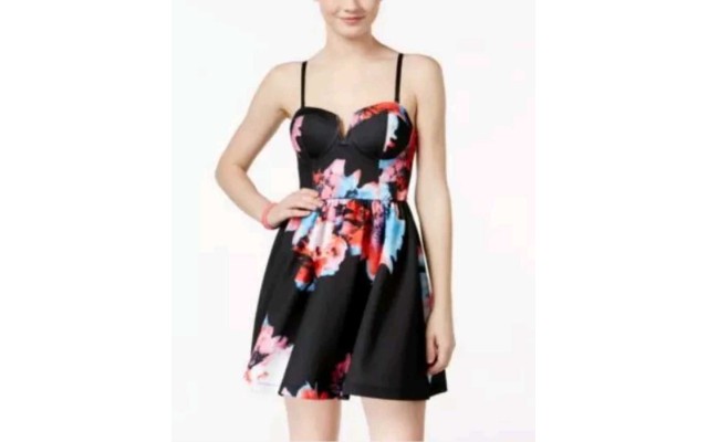  Juniors Printed Convertible B Caviar Black Large