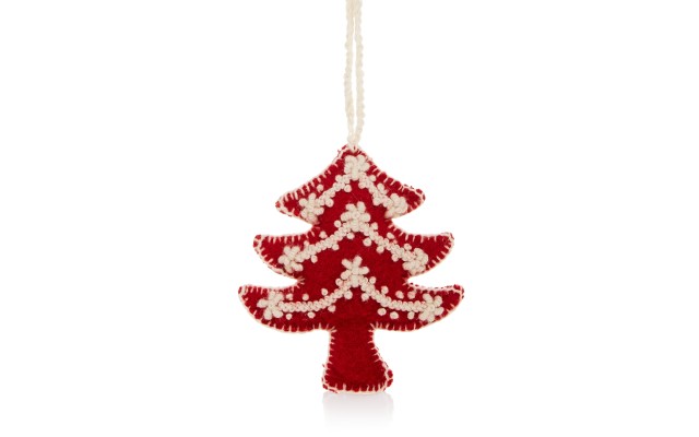  Embroidered Tree Ornament
